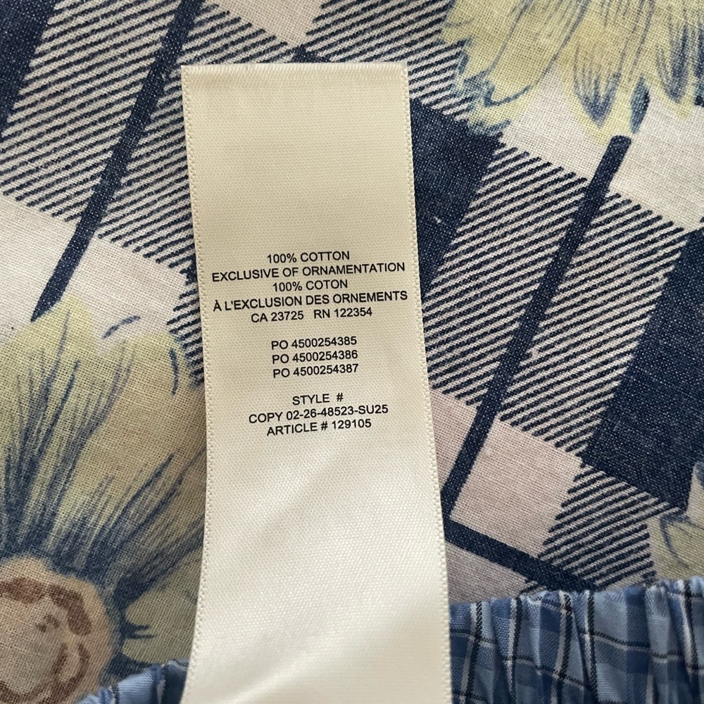 Aritzia Sunday Best Blue check Theo poplin skort size small NWOT - Picture 6 of 7